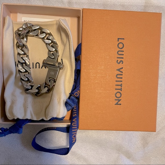Louis Vuitton Chain Links Mens Bracelet. Size medium. Colour: Stainless Steel - Picture 1 of 6